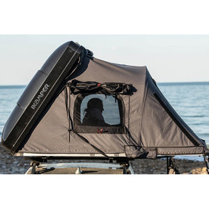 view of ikamper skycamp 3.0 mini with vies of the ocean behind it