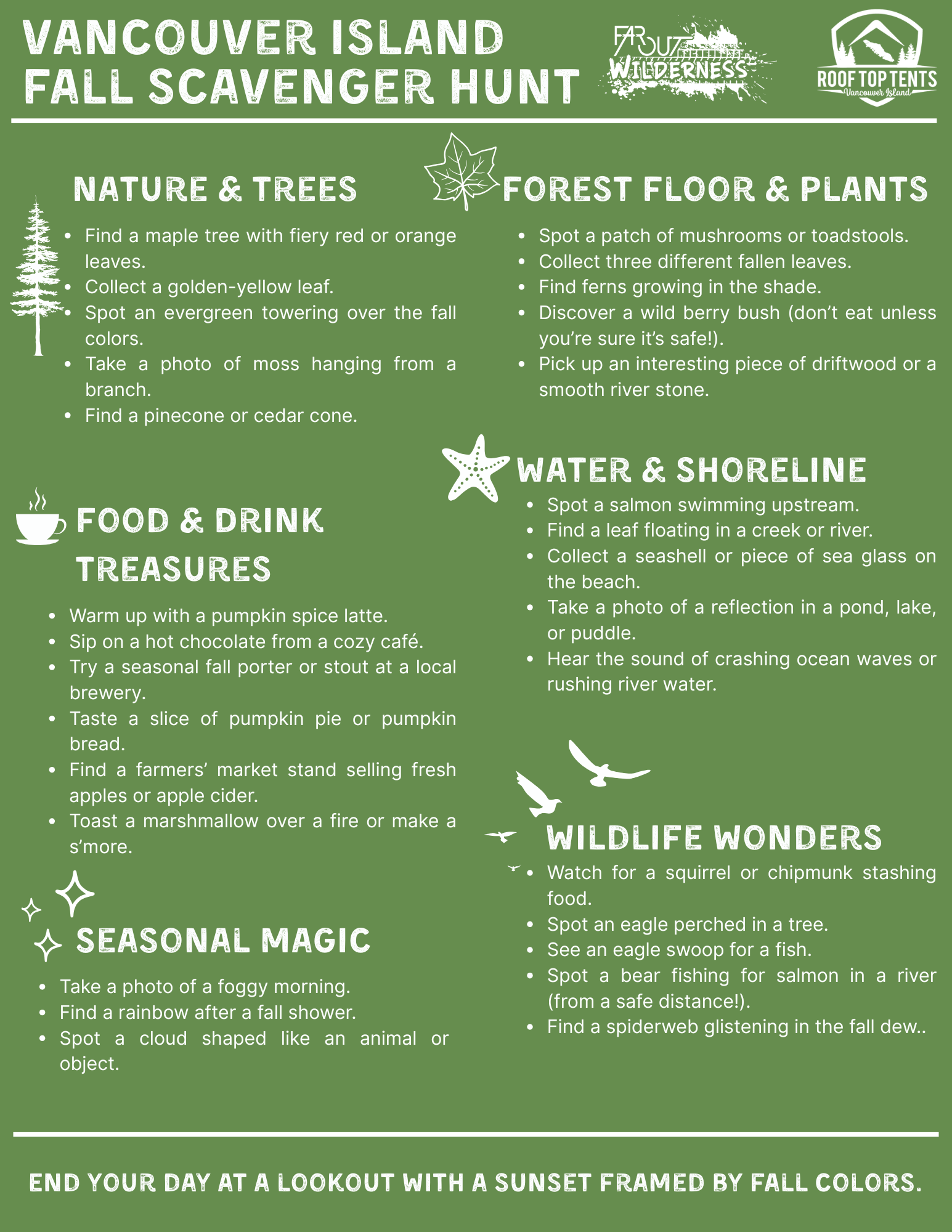 Fall on Vancouver Island: Your Ultimate Scavenger Hunt Bucket List