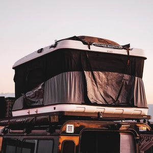 Rear view of the James Baroud Grand Raid Roof Top tent