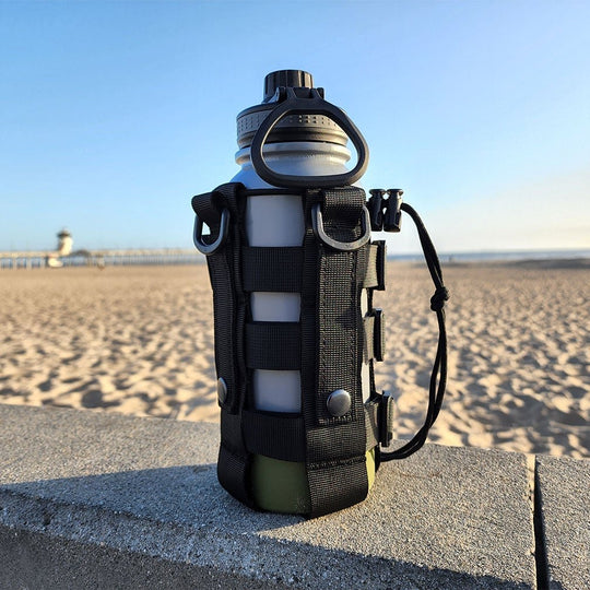 Steel Water Bottle Holster/Carrier, Nylon Webbing